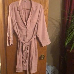 Old Navy light pink tie front dress xxl